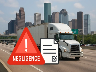 Truck driver negligence claims Houston guide illustration